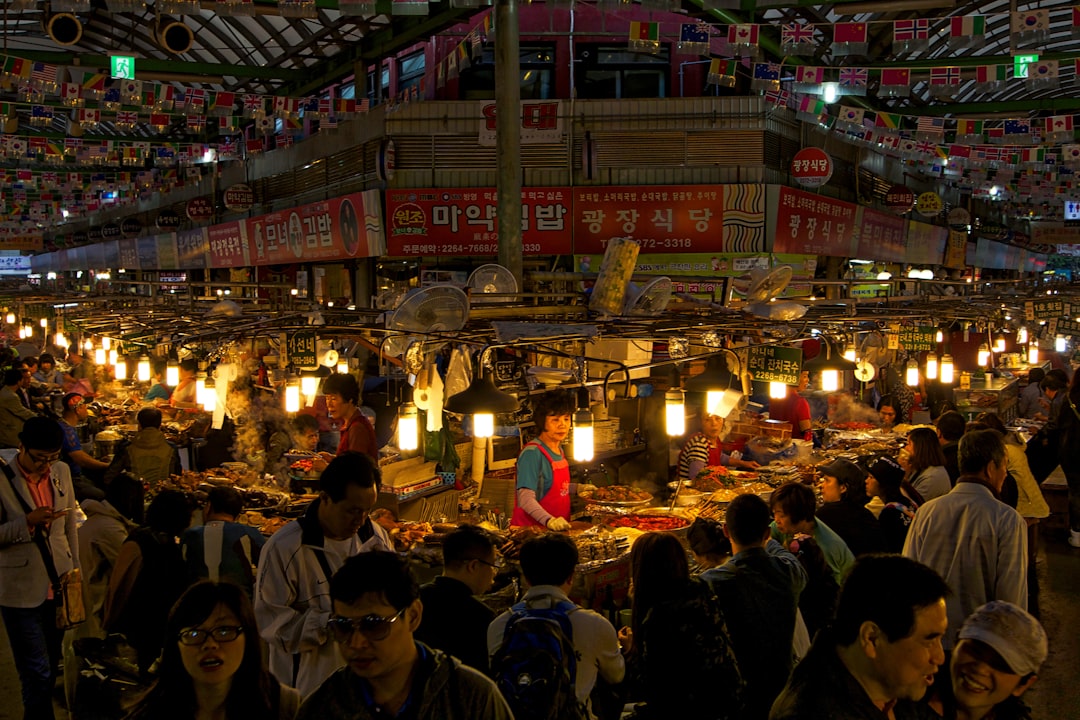 Gwangjang Market food stalls